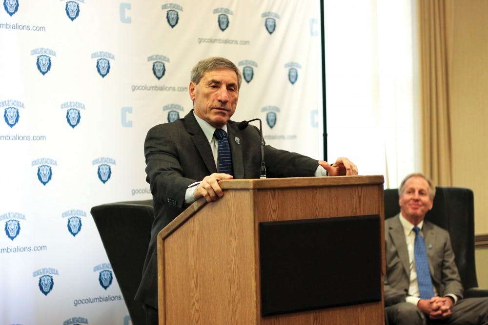 Former Penn football coach Al Bagnoli was officially introduced as head coach of Columbia's football program at a press conference in New York on Tuesday.