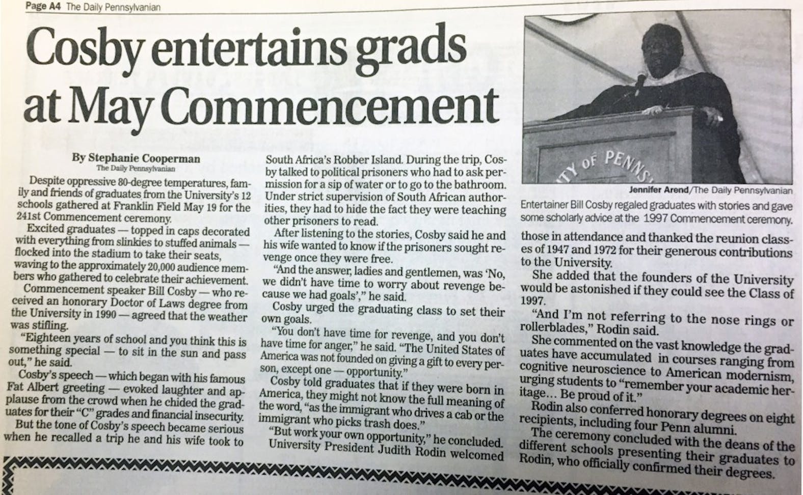 Cosby Honorary Degree