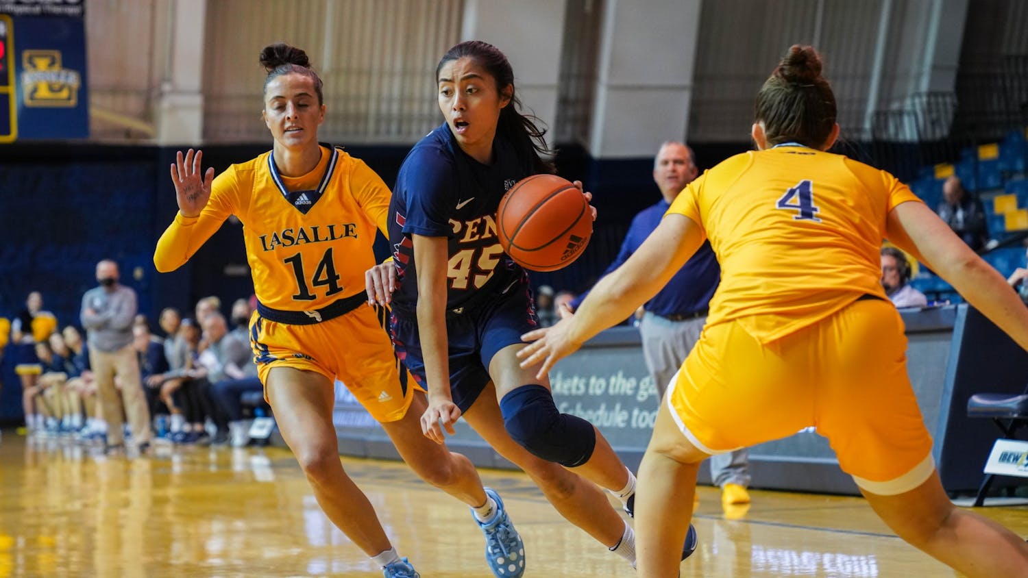 11-29-22 Women's Basketball vs La Salle Kayla Padilla (Anna Vazhaeparambil)-01.jpg