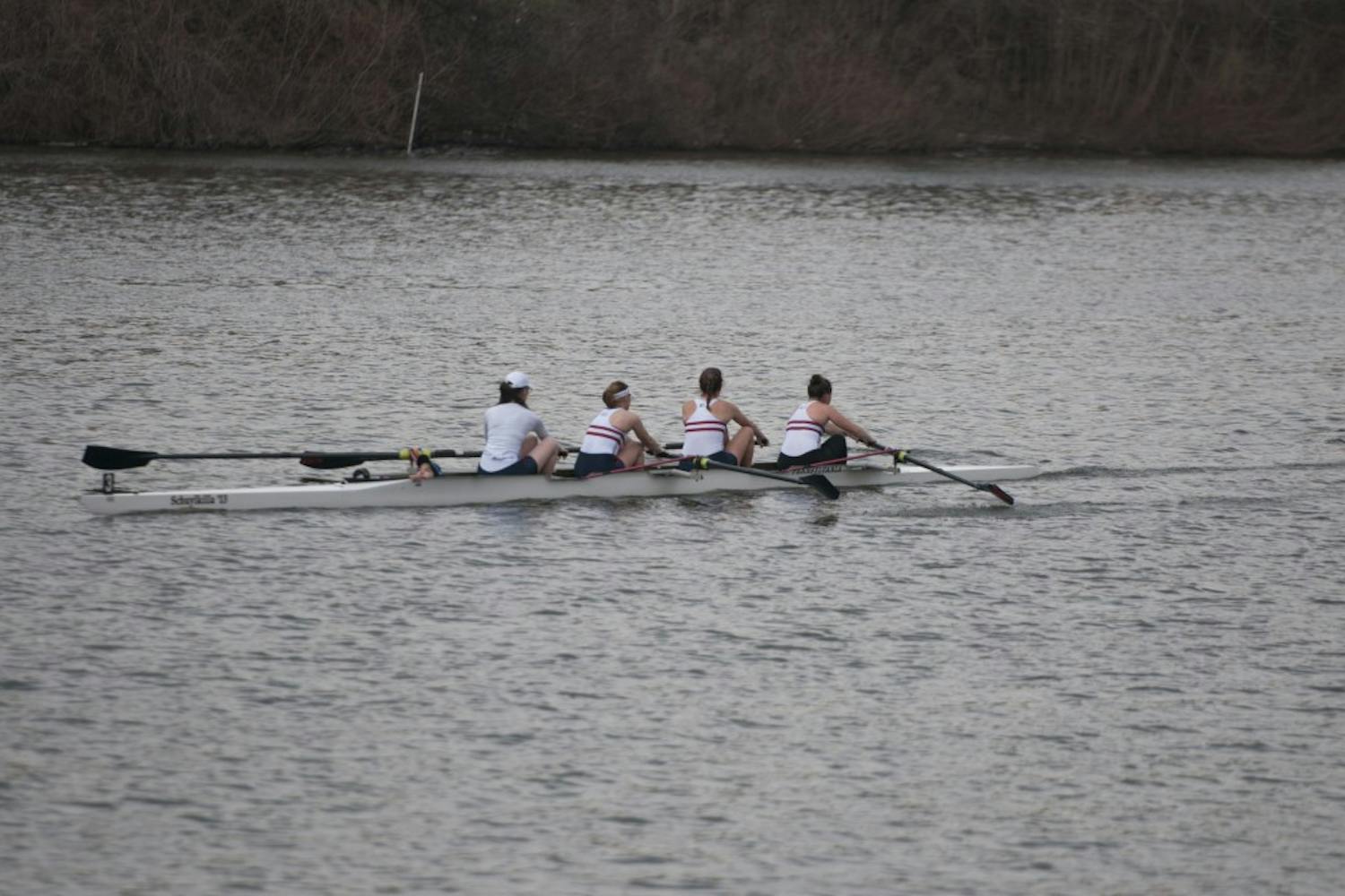 All three Penn rowing squads were in action over the weekend. The women's team (pictured) finished second out of three in all four of their races. 