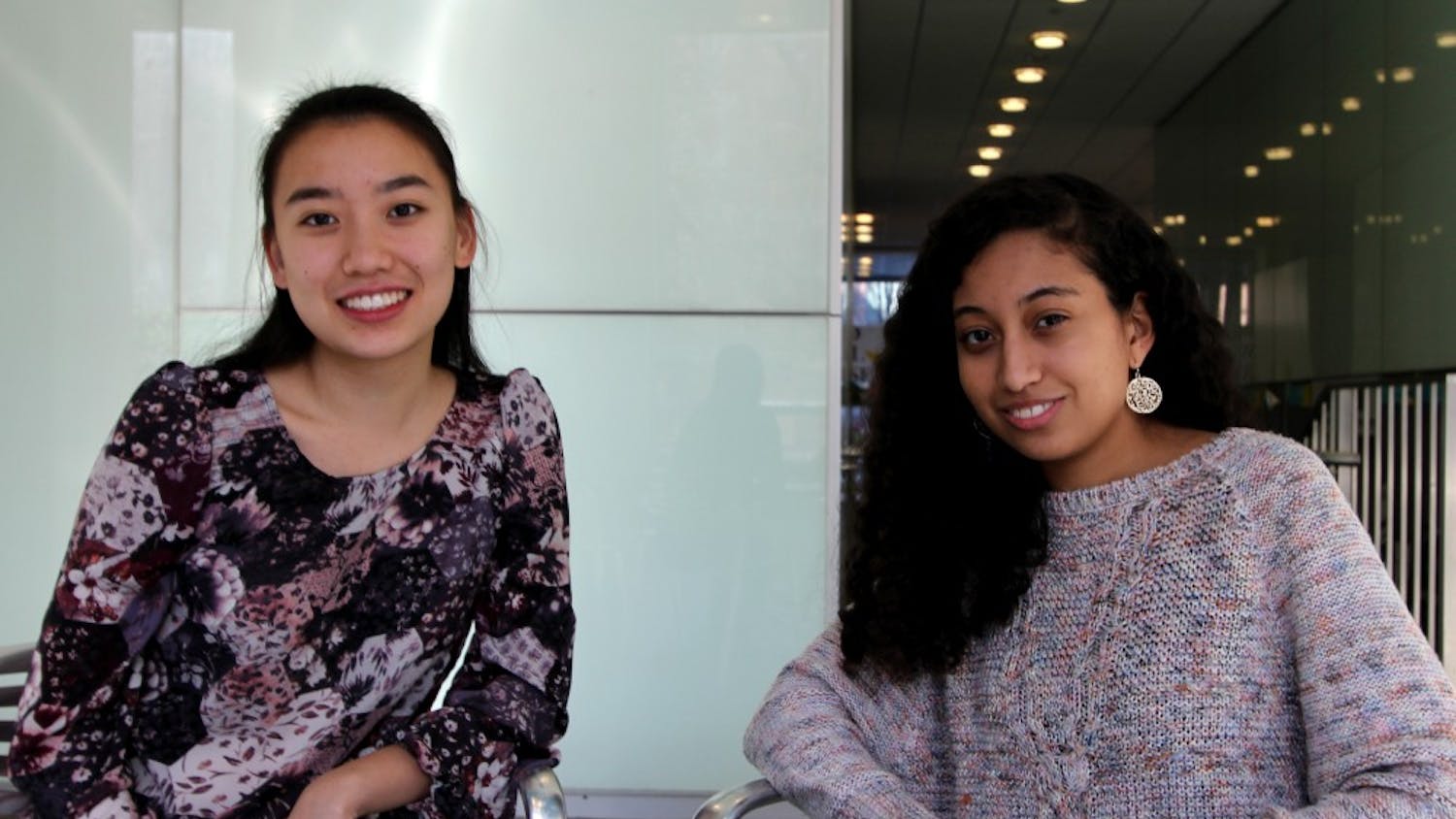 Faustine Sun (left) and Sara Laure-Faraji (right) both speak of rewarding experiences volunteering with the Francophone Community Partnership.