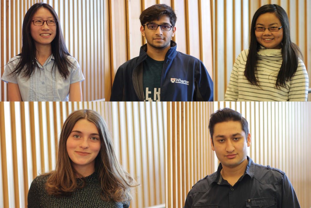 Top Left: Jane Xu | Top Middle: Vinayak Kumar | Bottom Left: Hana Pearlman | Bottom Right: George PandyaMost freshman TAs are found in departments in the School of Engineering and Applied Science, while not as many find TA positions in the College of Arts and Sciences and the Wharton School.