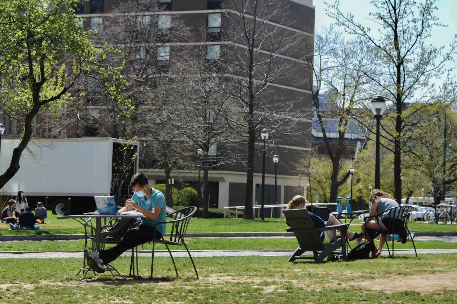 4-8-21 College Green High Rises Mask Social Distance Covid-19 Study (Maya Pratt)