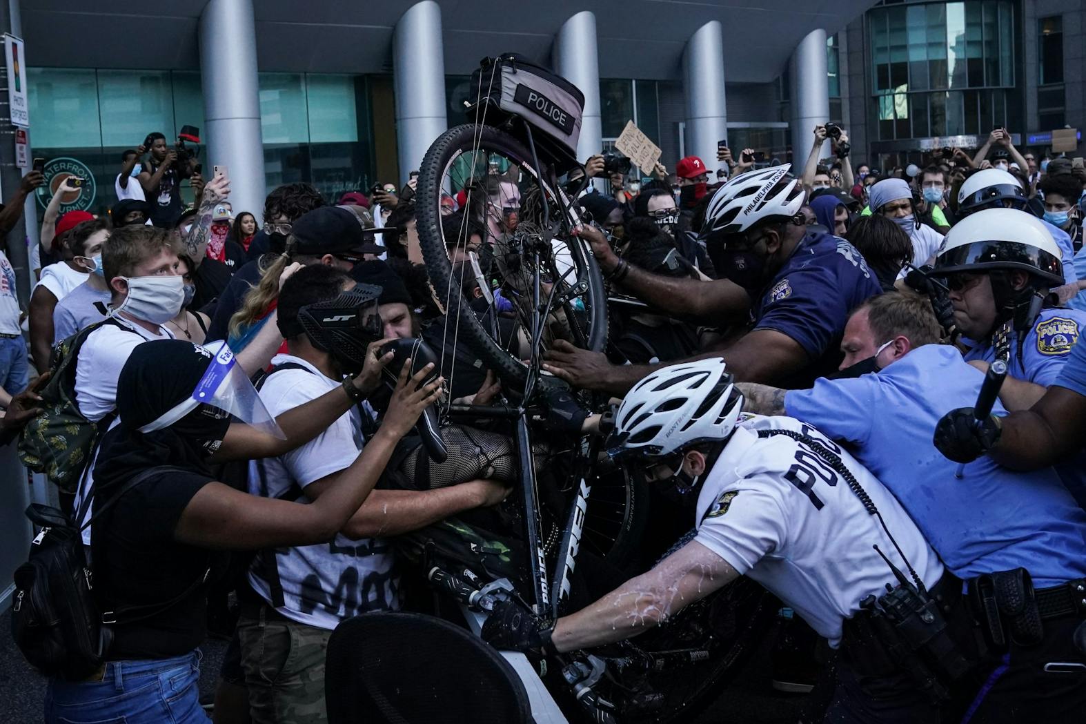 Philadelphia George Floyd Protests Police Bicycle.jpg