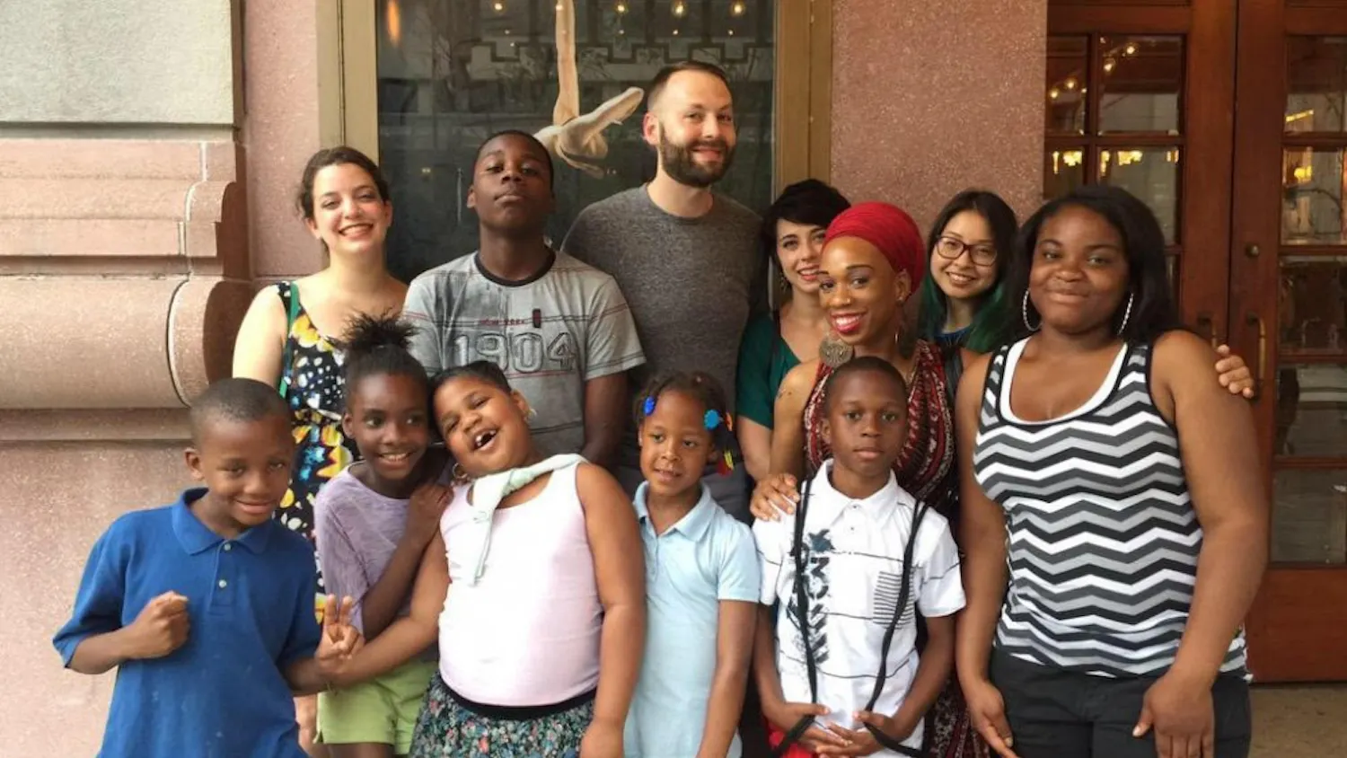 Diana Zhou and other employees at the non-profit Art-Reach gathered with members at the Philadelphia Ballet. | Courtesy of Diana Zhou