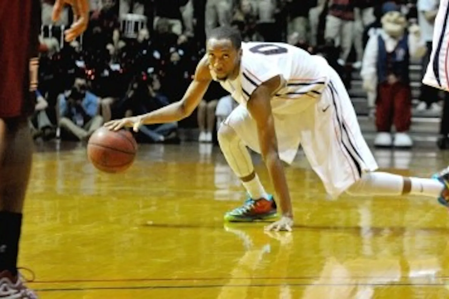 Senior guard Miles Cartwright fouled out against Penn State, as he contributed five of the overall 53 fouls in the game.