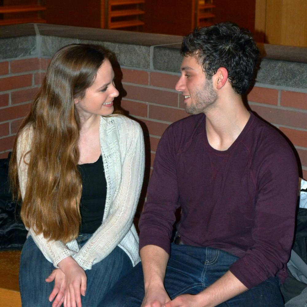 Nursing junior Kristy Green &amp; Wharton freshman Zach Stimler: "I couldn't remember her name but that was okay." "Yeah because I couldn't remember either."