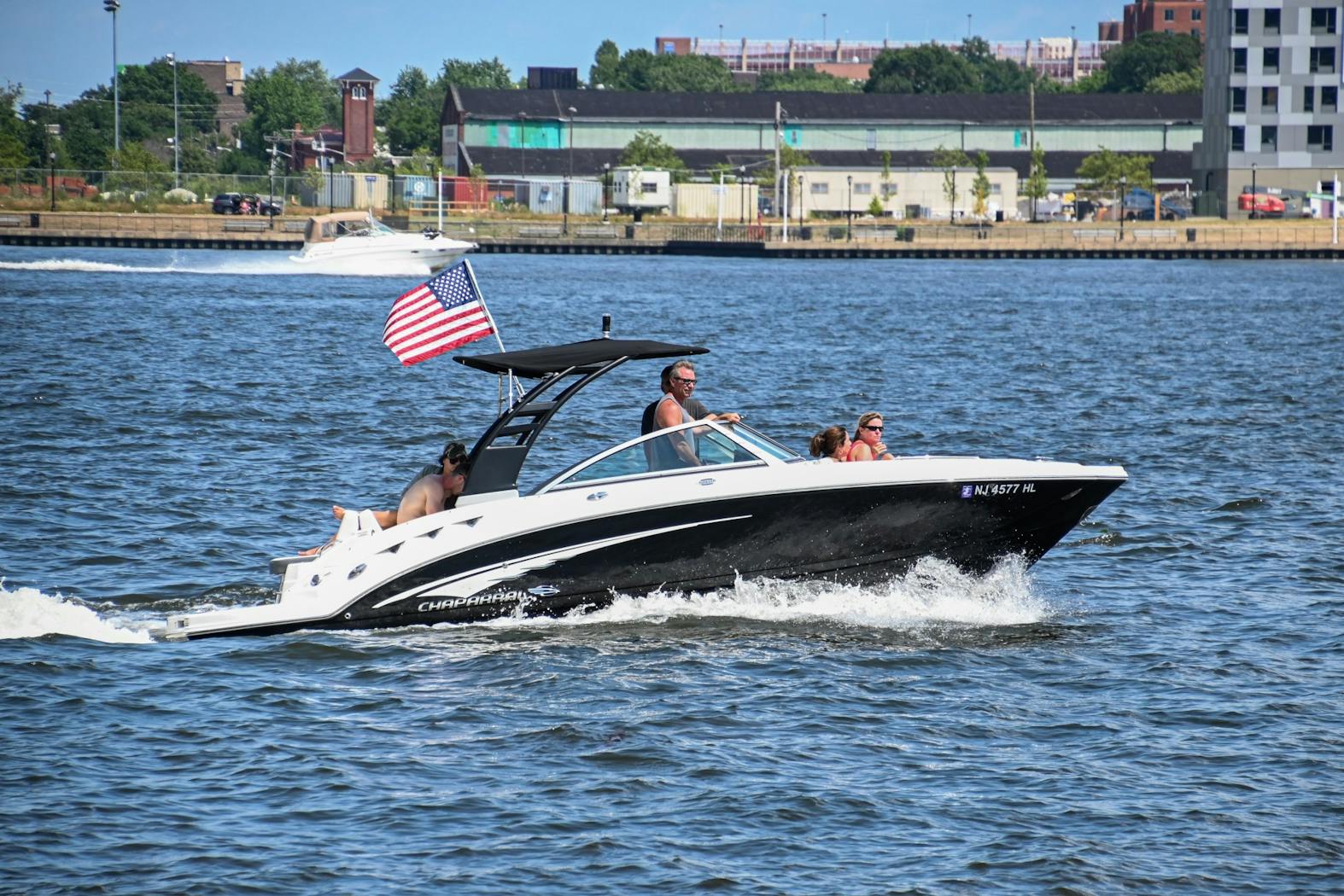 Philadelphia Independence Day 4th of July 2020 American Flag Speed Boat Delaware River.jpg
