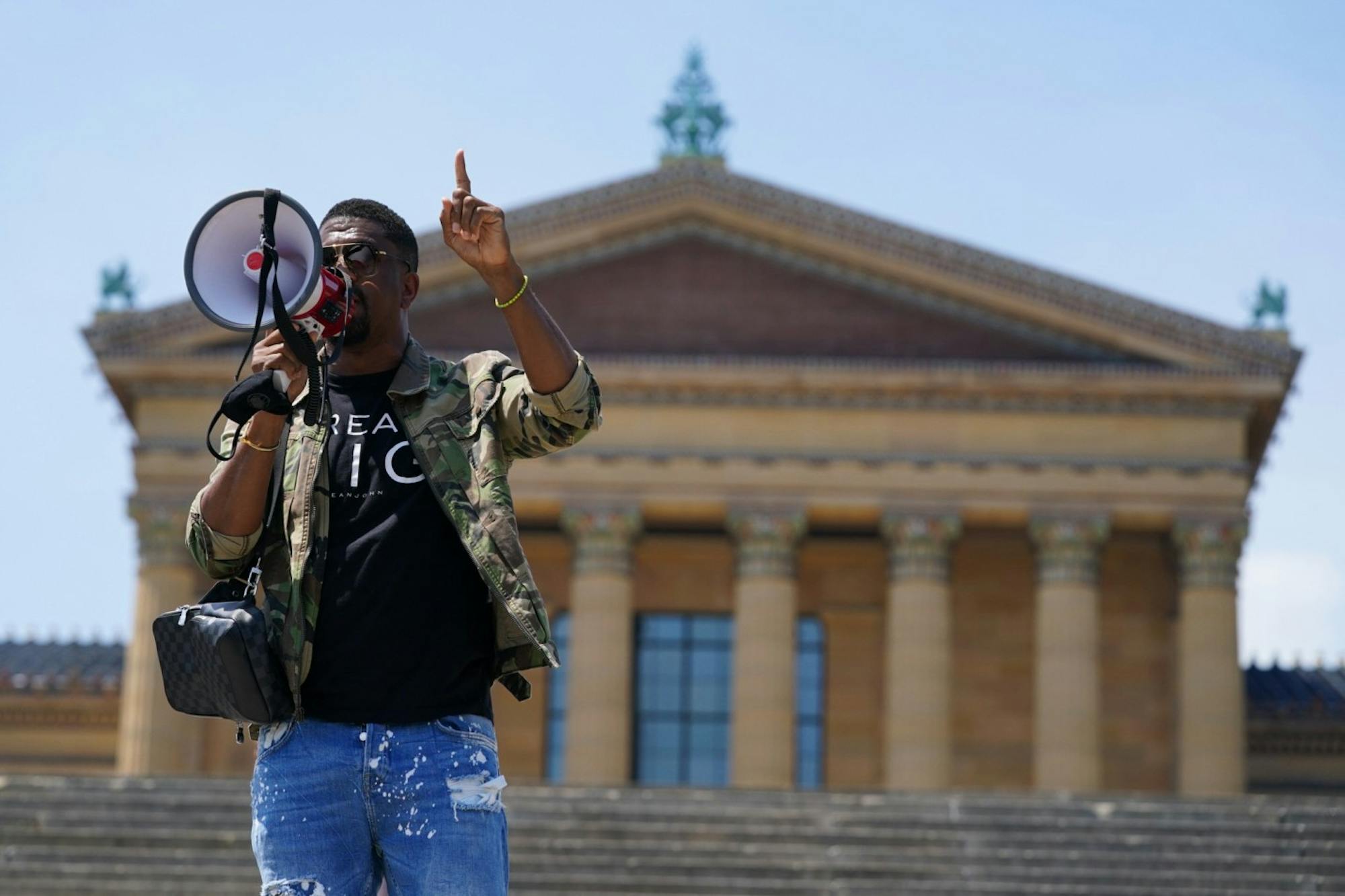 SixxKing Speaker at Philadelphia George Floyd Protest Sixth Day.jpg