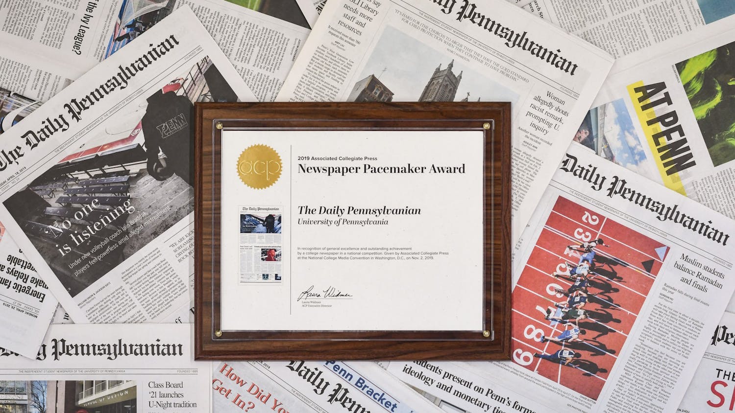 The Daily Pennsylvanian 2019 Newspaper Pacemaker Award.jpg