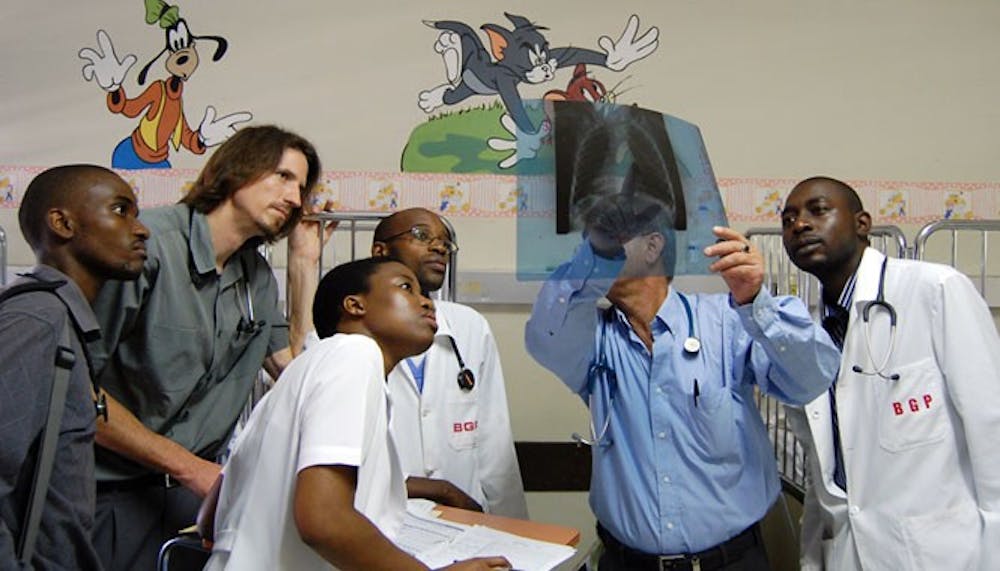 A group of health providers reviewed how to spot TB in a chest x-ray as part of the Botswana-UPenn Partnership.
