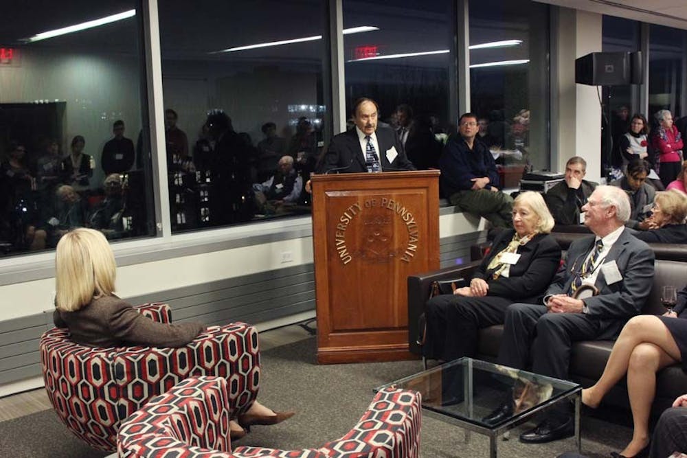 On Wednesday, a celebration was held on the 6th floor of Van Pelt for it's dedication as the Kislak Center for Special Collections, Rare Books and Manuscripts. Jay Kislak, his family and Amy Gutmann were among the attendees. 