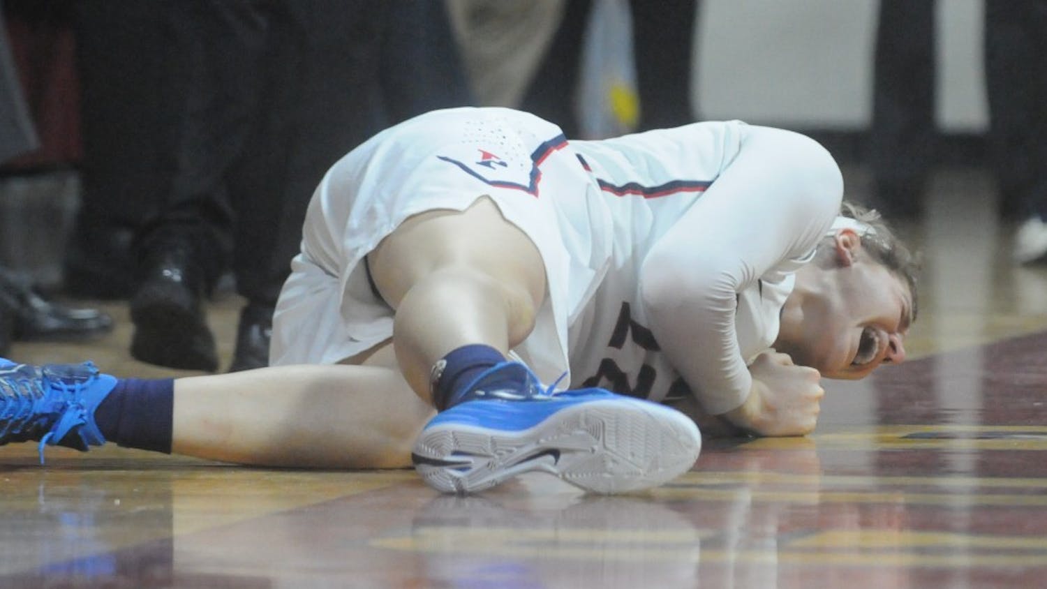 In what will likely be Penn women's basketball's final game at the Palestra this season, senior forward Kara Bonenberger suffered a knee injury late in the second half. Her status is unknown and Penn fell to Princeton, 55-42.