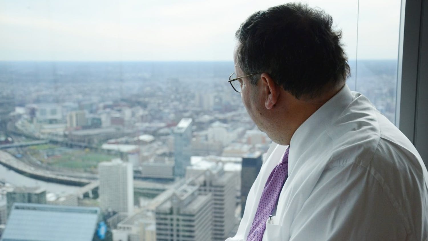 David L. Cohen's favorite view from the Comcast Center is from the 56th floor.
