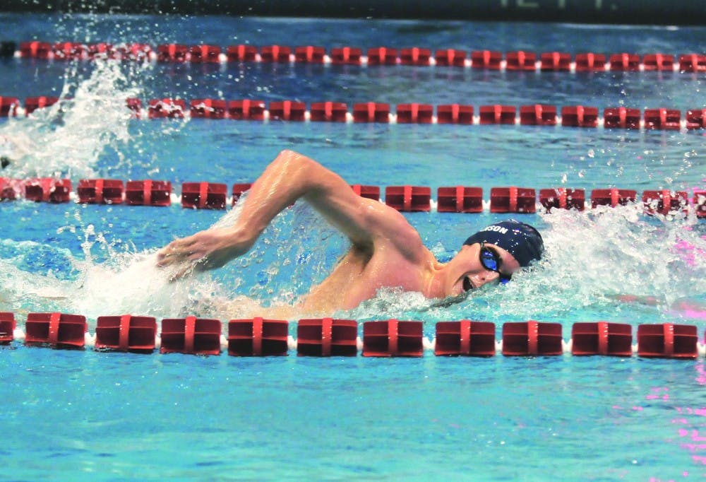 Men's swimming defeats Columbia at Sheerr Pool on November 15, while women's swimming loses to Columbia in NYC on November 16.Chris Swanson