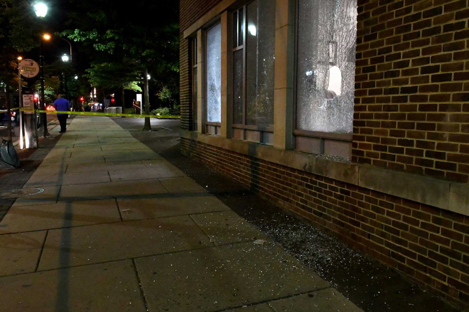 8-25-20 Civil Unrest Penn Dental Glass Broken Crime Scene.jpg
