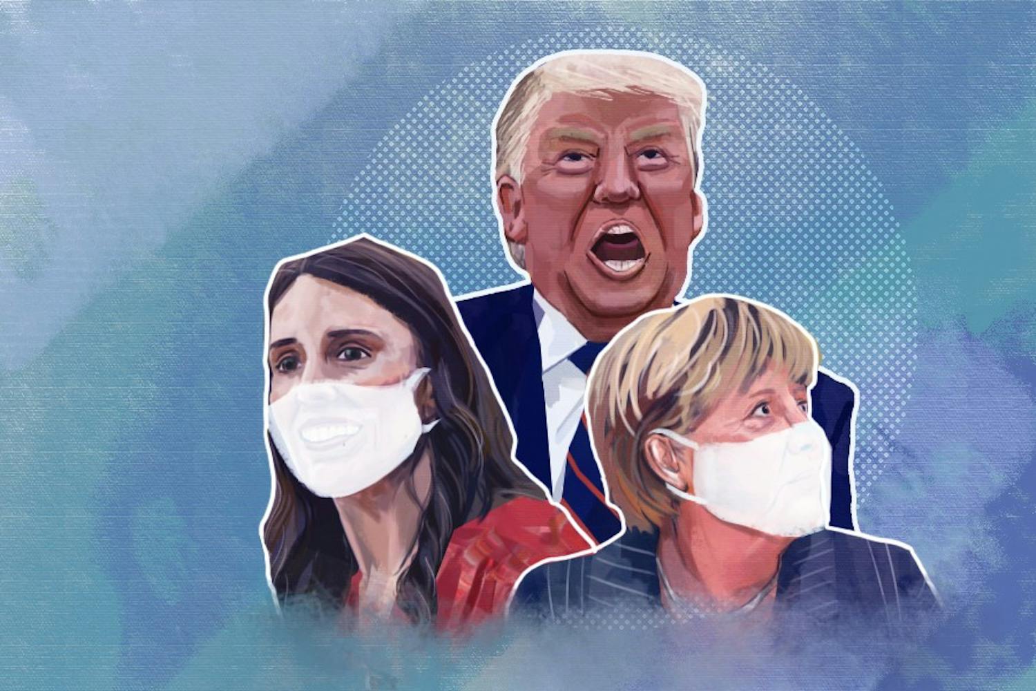 trump-merkel-ardern-mask-coronavirus