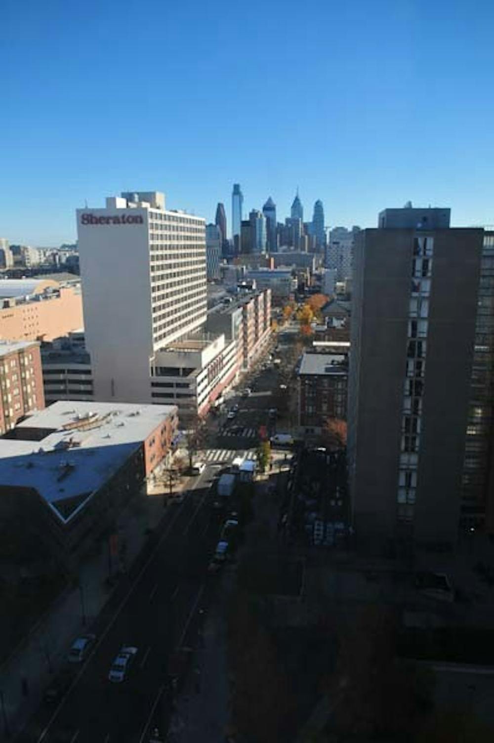 The Daily Pennsylvanian asked Associate Photo Editor Connie Kang to show us her *fa- vorite view* on campus. Turning her camera on The City of Brotherly Love, Kang photo- graphed all four sections of Philadelphia — north, south, east and west — from the 24th floor of Harnwell College House.