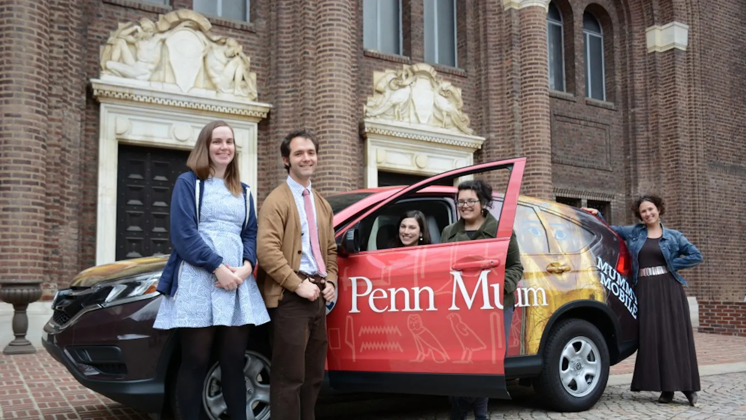 Educators from the Penn Museum’s Learning Programs Department stand ready to bring collections-based lessons to schools throughout Philadelphia, courtesy of one of the Museum’s new Mummy Mobiles. | Courtesy of Penn Museum.