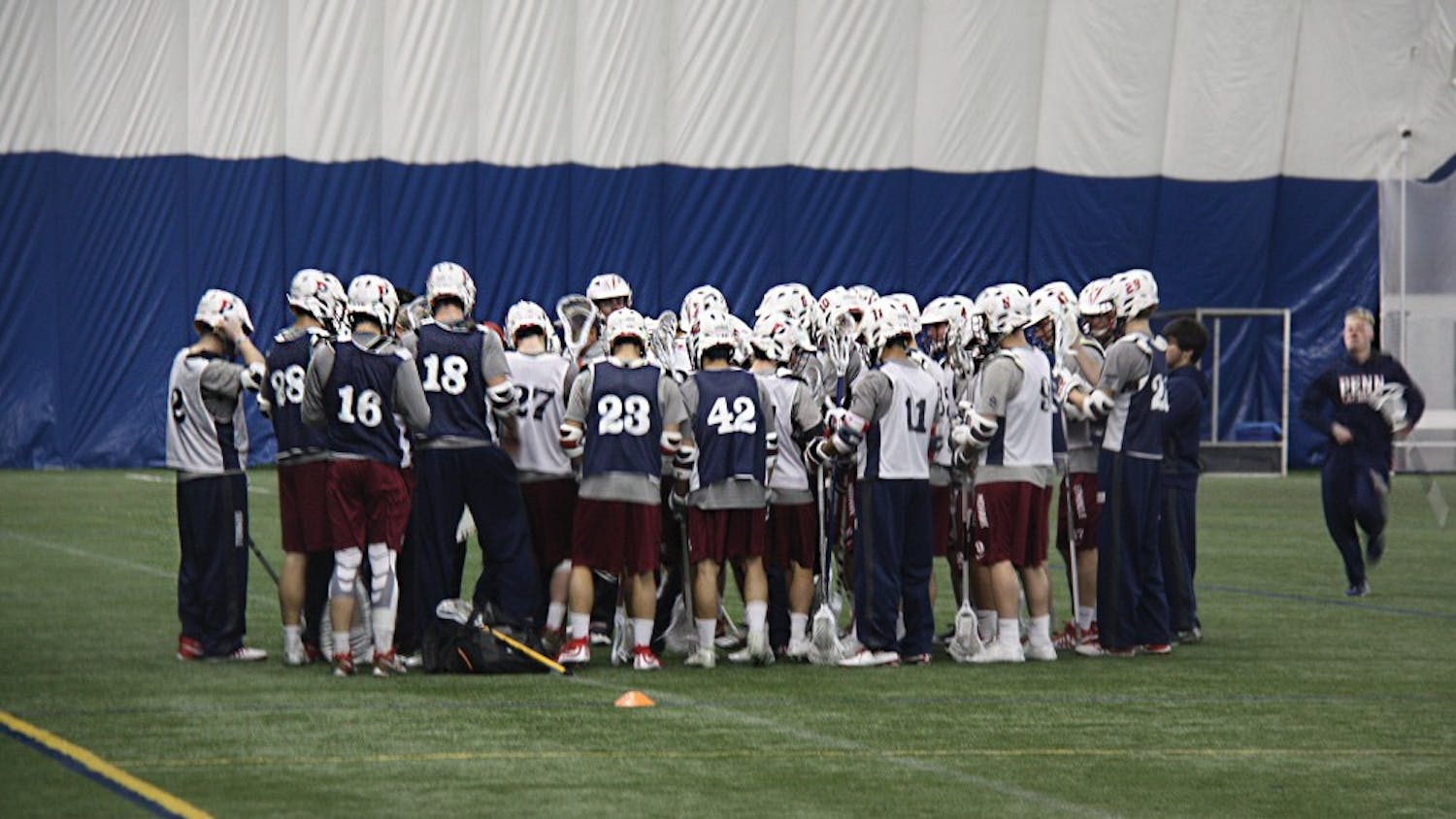 Although Penn men's lacrosse hang tough with No. 6 Maryland, they couldn't pull off the upset, falling, 13-8.