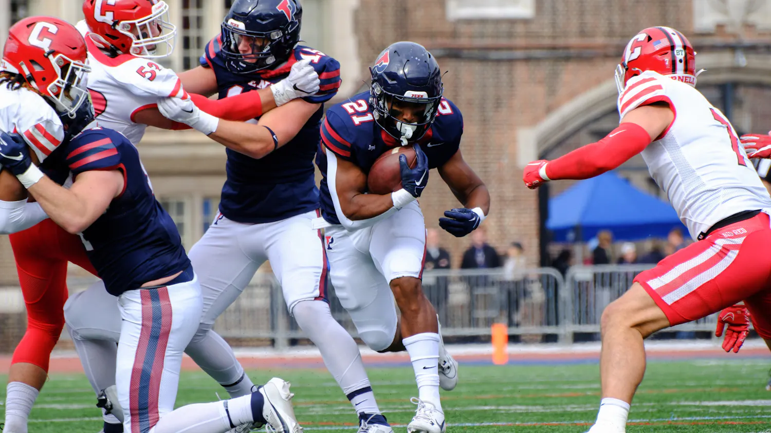 11-04-23 Football vs Cornell Homecoming Jonathon Mulatu (Abhiram Juvvadi).jpg