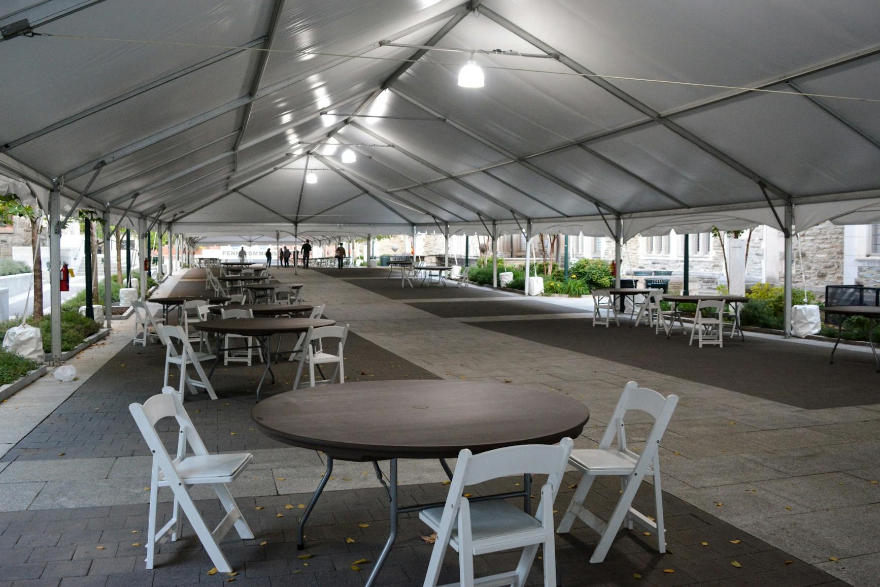 Outdoor Quarantine Study Spots Houston Hall Penn Commons Tables Tent.jpg