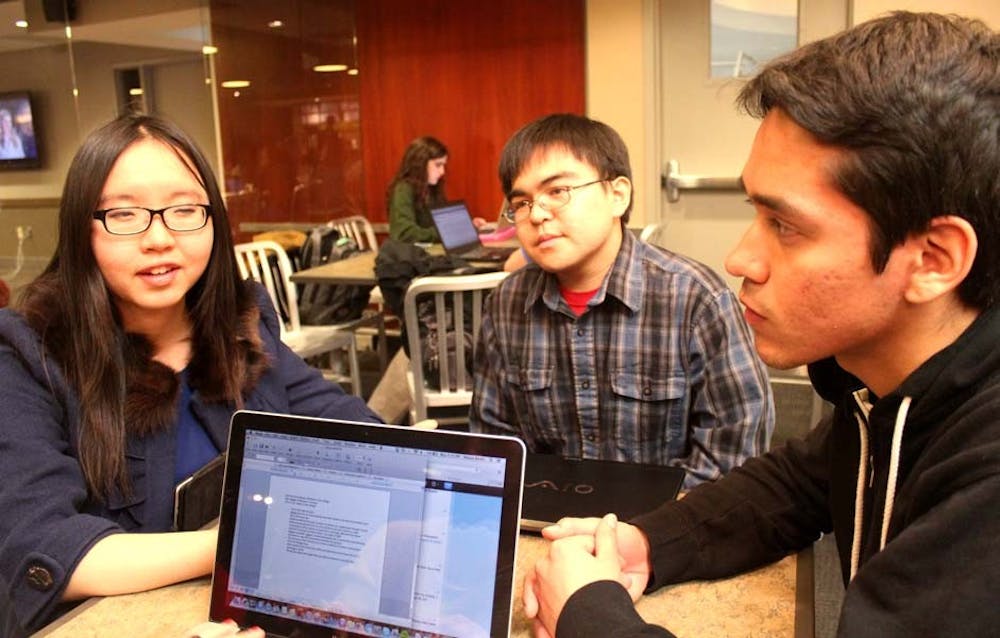 	College freshman Joy Zhang, Nursing freshman John Doner, and College senior Chris Cruz are the co-founders of the new website, PennWorld.