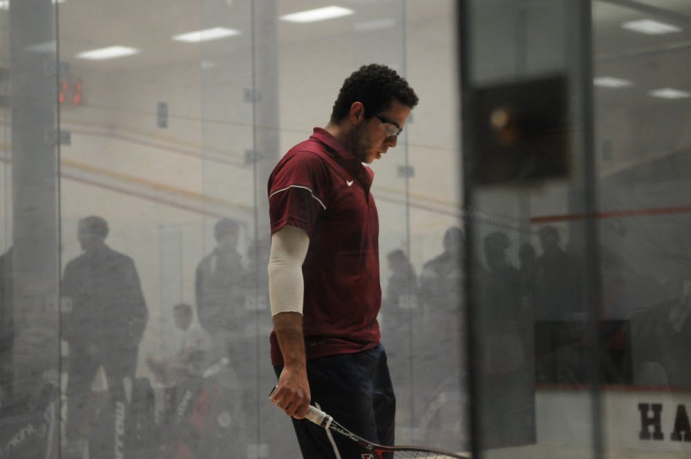 Facing No. 1 Trinity in the opening round of the CSA Team National Championships on Friday, No. 8 Penn men's squash and sophomore Karim Hussein were overmatched, falling, 8-1.