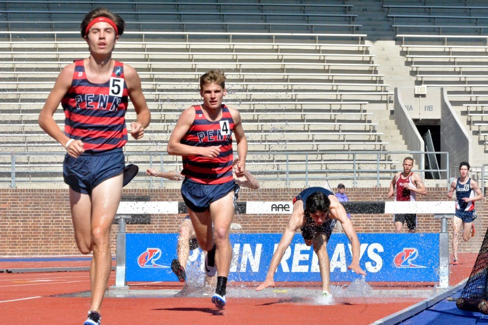 While UConn's runner may have taken a tumble, Penn junior Nick Tuck and sophomore Ross Wilson finished the men's 3000 Meter Steeplechase in 1st and 2nd respectively.