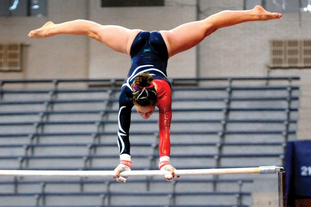 Senior Elyse Shenberger led the Quakers in her final home meet for the Red and Blue.