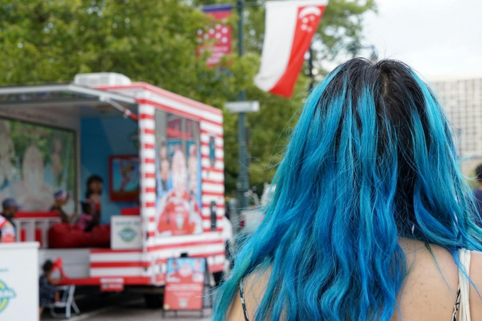 4th of July Blue Hair