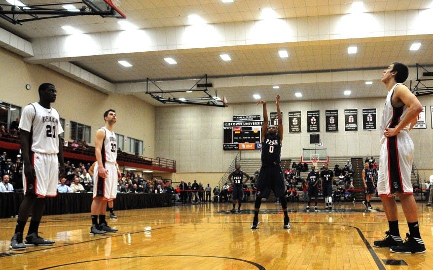 	After being fouled with .7 seconds remaining, junior captain Miles Cartwright went to the line to seal a victory for the Quakers.