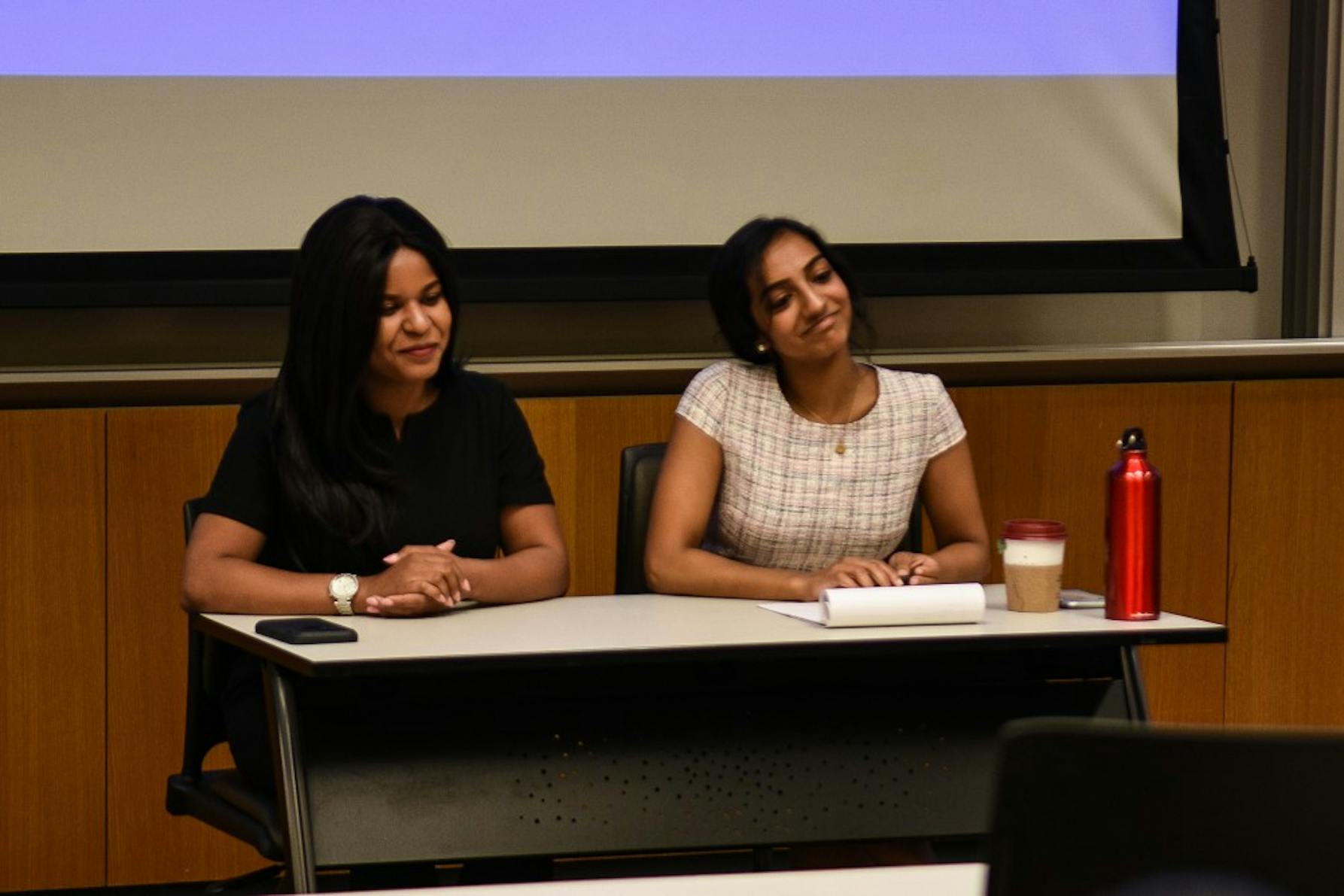 UA debate Natasha Menon Maria Curry 2019.jpg