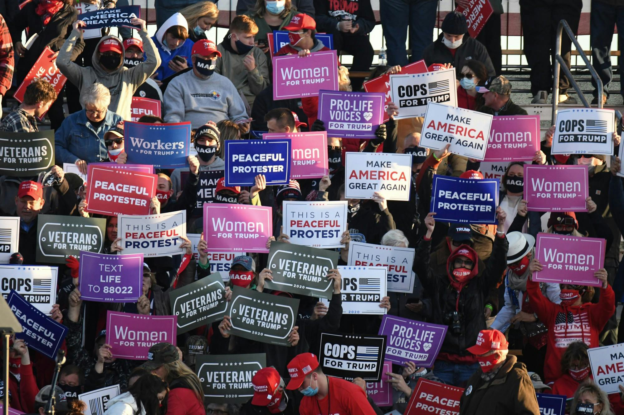 Signs President Donald Trump Johnstown Rally.jpg