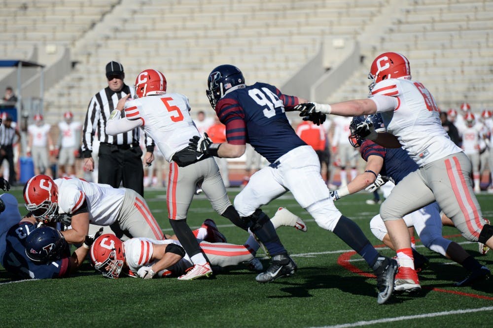 Junior Tayler Hendrickson will be tasked with anchoring a defensive line reeling from the graduation of 2015 captain Dan Connaughton.