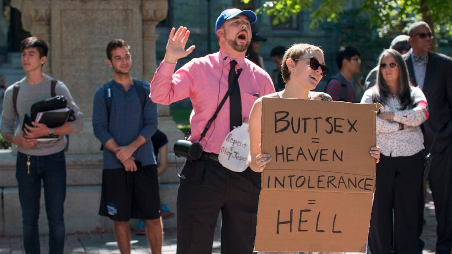 Preachers came to campus last month to talk about anti-LGBTQ views. They were interrupted by protesters.