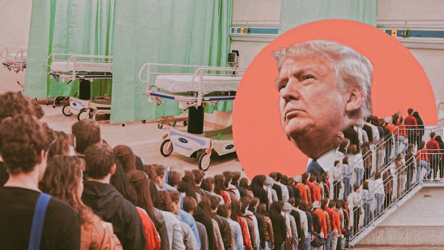 Trump hospital waiting line