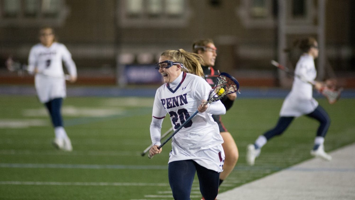 Though Penn women's lacrosse couldn't pull off a major upset of No. 1 Maryland, the team did show glimpses of excellence in its 11-7 loss, with three goals from Caroline Cummings among the bright spots.
