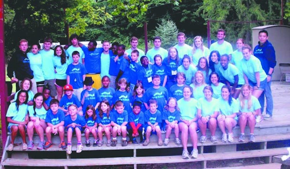 	*Campers ages six to 16 whose parents have cancer gather at Camp Kesem to talk to others in similar situations. The six-day overnight camp hosted 26 campers last year.