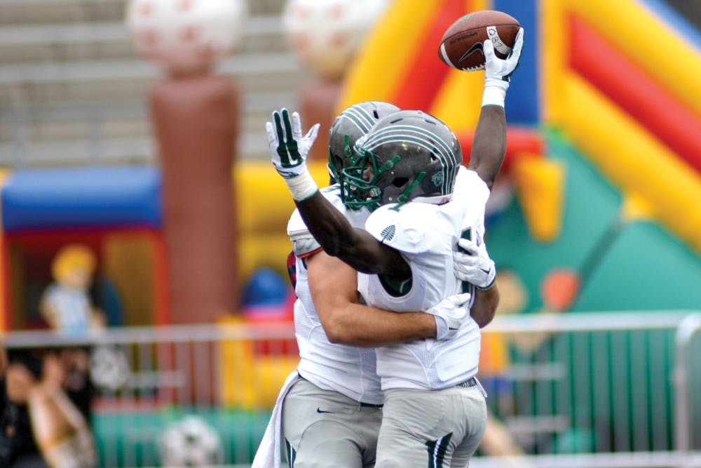 Dartmouth wide receiver Victor Williams had plenty of reasons to celebrate in the Big Green's 41-20 win over Penn on Saturday.