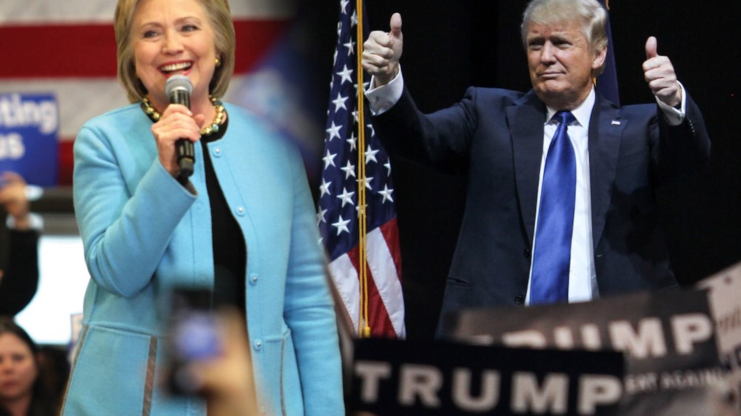 2016 Clinton and Trump Collage