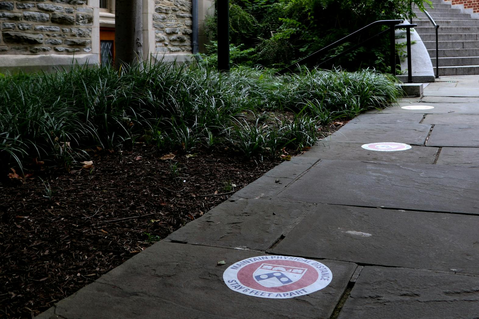 COVID-19 Coronavirus Testing Site Houston Hall of Flags Social Distance 6 feet marker sign stamp.jpg