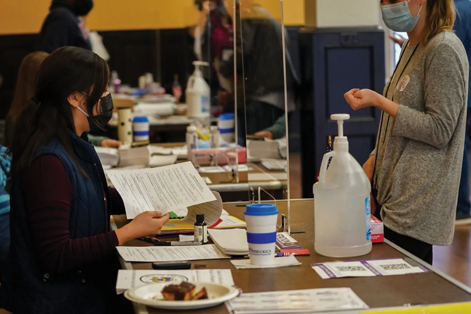 Inside the Polls Stickers and Sanitizer COVID-19 Election Day Houston Hall Hand Sanitizer.jpg