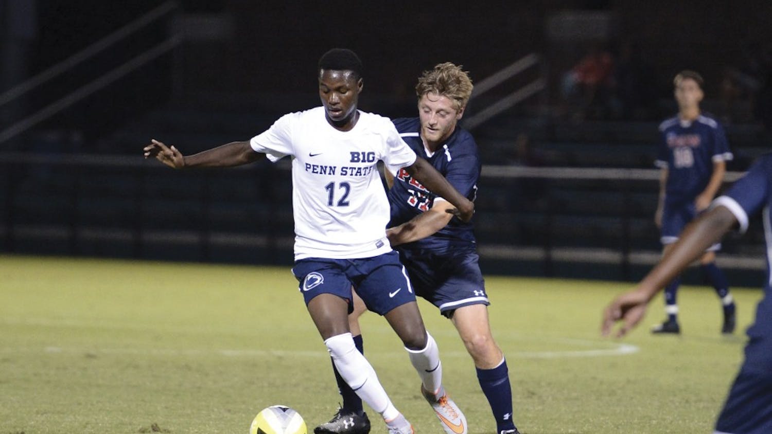 Senior defender James Rushton needs to be strong against Saint Joseph's.