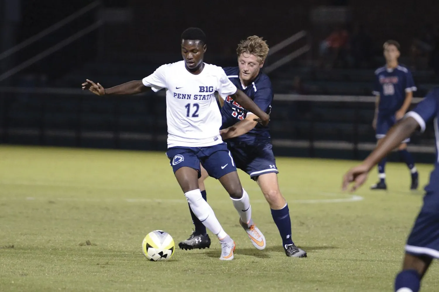 Senior defender James Rushton needs to be strong against Saint Joseph's.