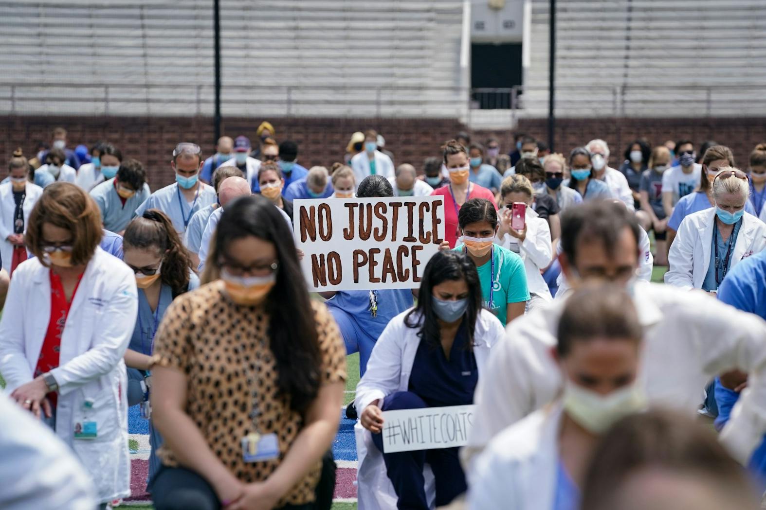 Philadelphia George Floyd Protests White Coats For Black Lives Franklin Field.jpg
