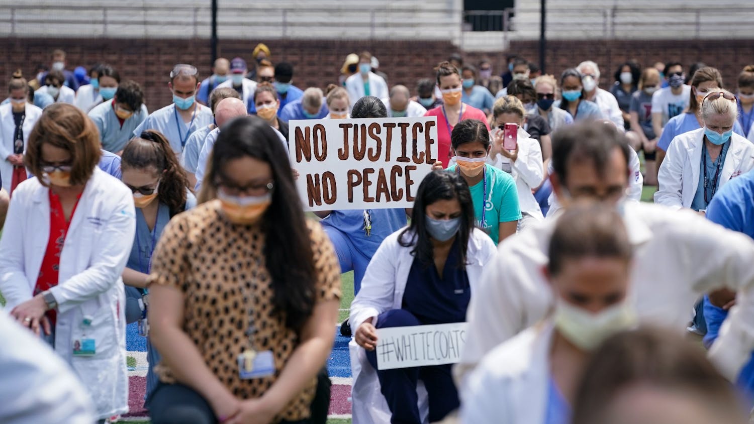 Philadelphia George Floyd Protests White Coats For Black Lives Franklin Field.jpg