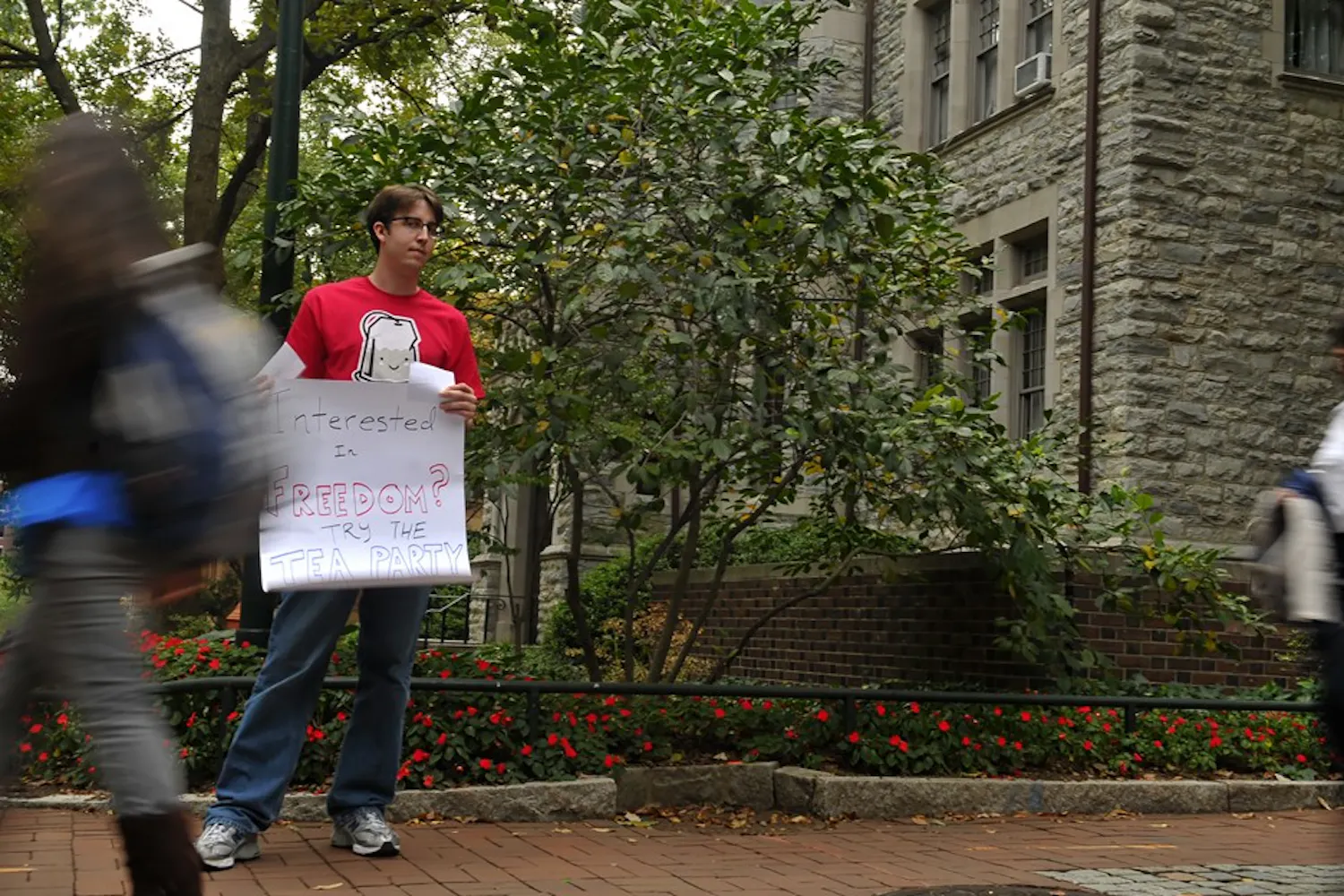 Penn Tea Party founder Daniel Chinburg on Locust Walk