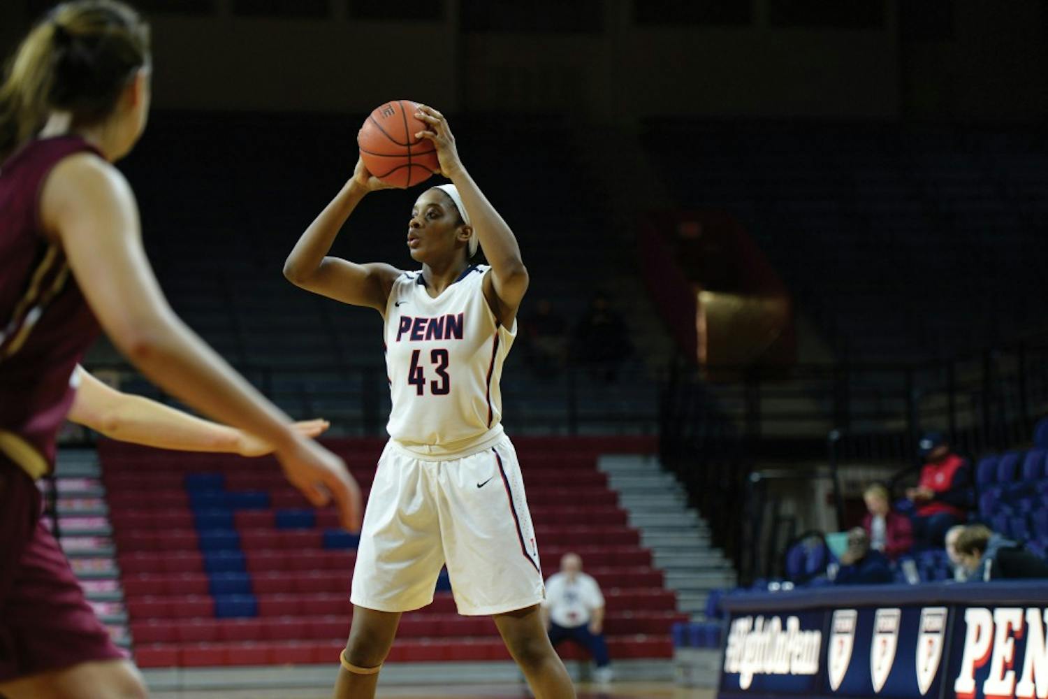 Junior forward Michelle Nwokedi and the rest of the Quakers struggled offensively in Penn women's basketball's loss to Villanova.