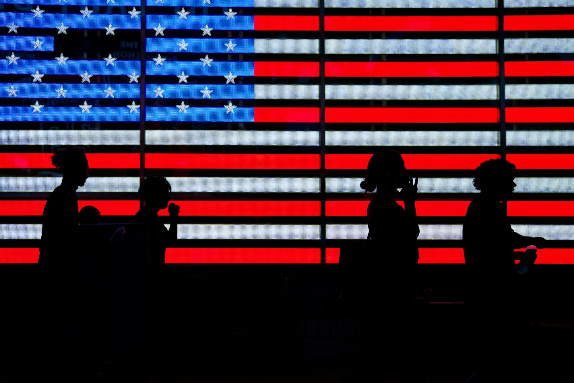 American Flag Silhouette New York City NYC Times Square.JPEG